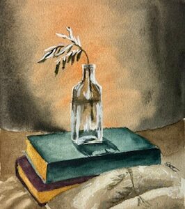 ”The Books” - Books and Glass Vase